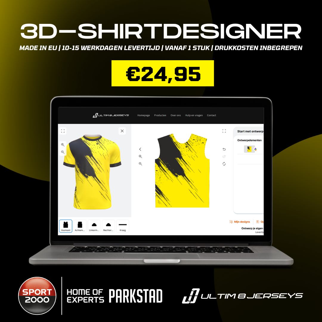De 3D-Shirtdesigner is live – Ontwerp jouw unieke sportshirt voor slechts €24,95!